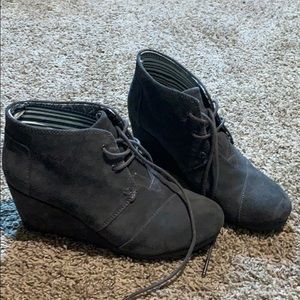 Gray TOMS booties